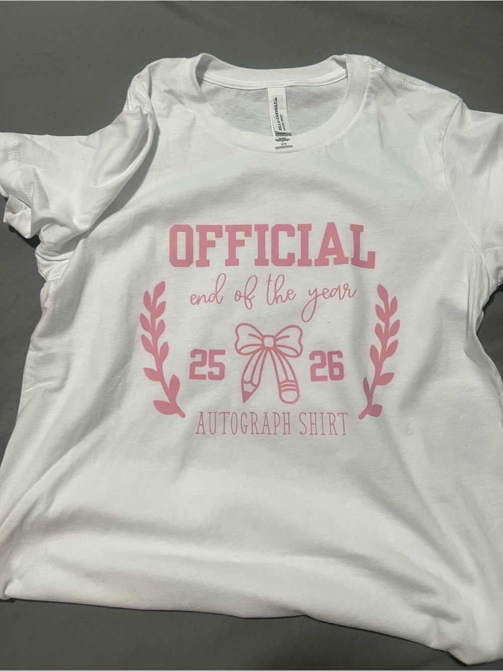 White Kids 'Official End of the Year' Autograph Shirt - Pink Print
